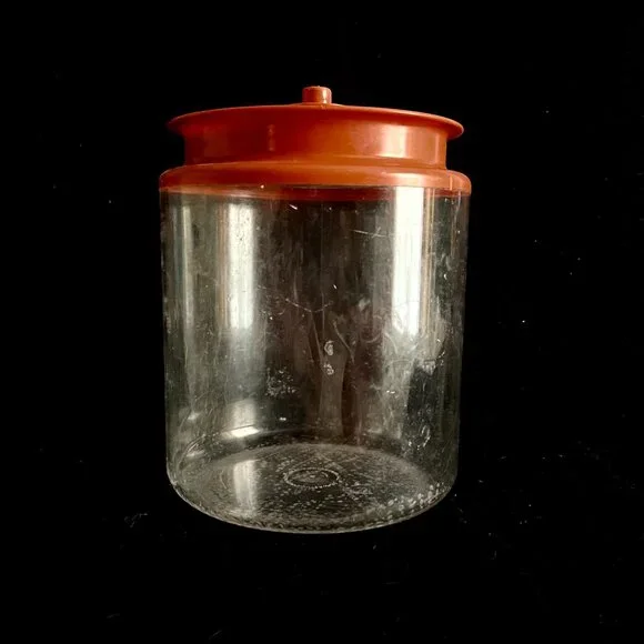 4 - Vintage Estate Tupperware Clear Push Button Lid Storage - Picture 10 of 12